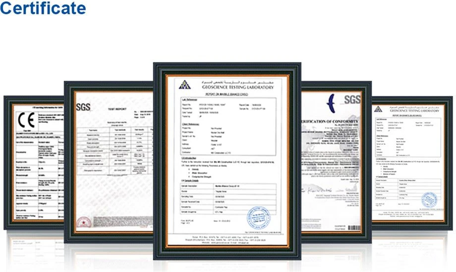 Certificate of Limestone