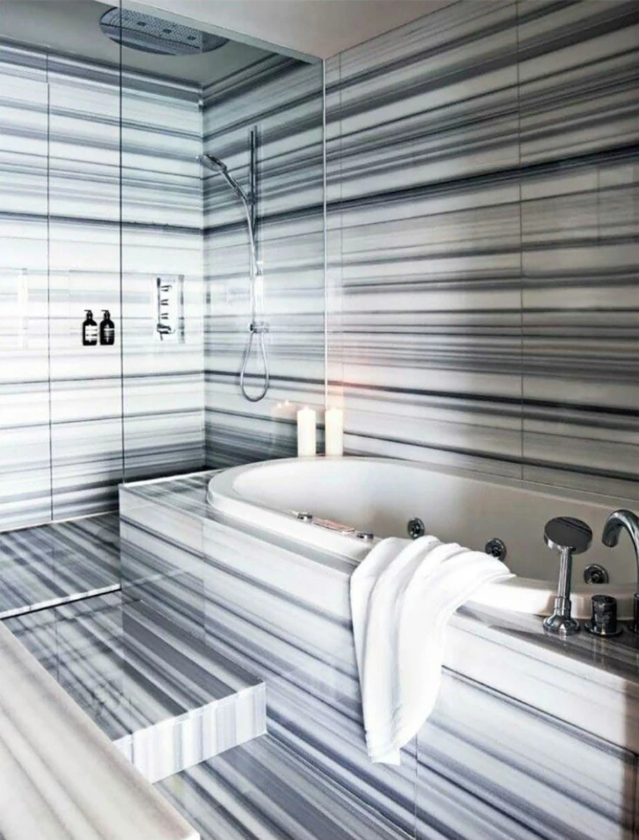 Marmara White Marble Bath