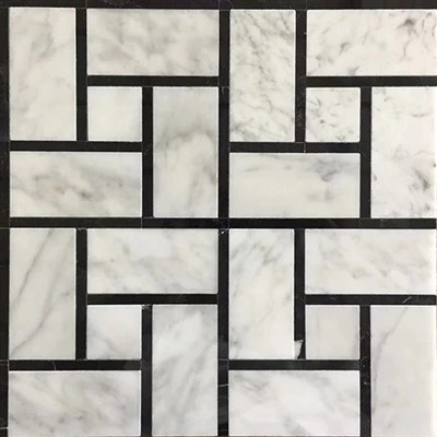 Carrara hvit mosaikk